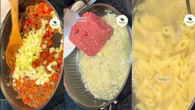  طرز تهیه ماکارونی گوشت خوشمزه / فیلم