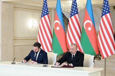  توافق مشارکت راهبردی آمریکا - جمهوری آذربایجان توسط ونس و علی‌اف امضا شد