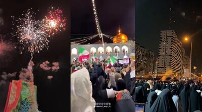  25 ویدیو از فریادهای الله اکبر ملت ایران و نورافشانی تماشایی