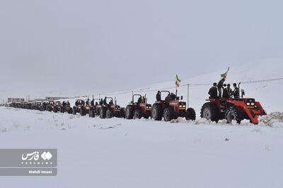  راهپیمایی تراکتوری در شهرستان اهر‌‌