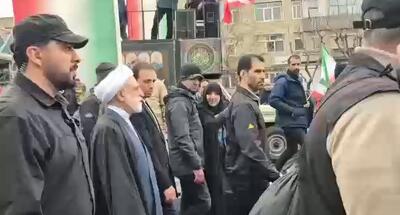  رئیس قوه قضاییه در راهپیمایی ۲۲ بهمن حضور یافت