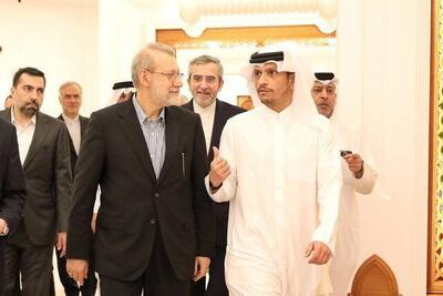  قطر: لاریجانی و آل ثانی درباره مذاکرات ایران و آمریکا گفت‌وگو کردند