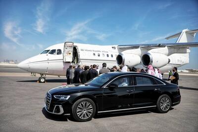  هواپیمای لاریجانی و خودروی او در قطر (عکس)