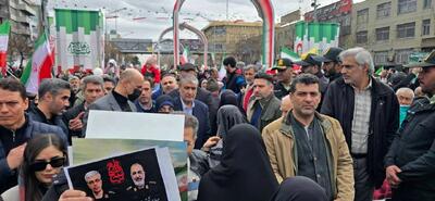  حضور رییس سازمان انرژی اتمی ایران در راهپیمایی ۲۲ بهمن