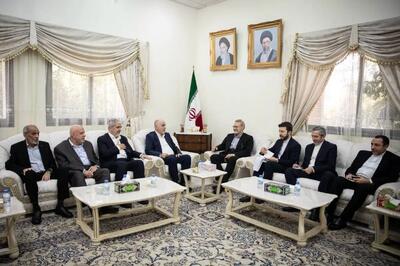  تصاویر دیدار لاریجانی با رهبران حماس در قطر