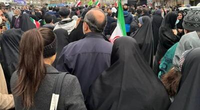  دو تصویر متفاوت از راهپیمایی که امروز وایرال شد