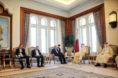  دیدار و گفت‌وگوی لاریجانی با امیر قطر