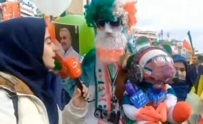  یکی از حاضران در راهپیمایی: گرانی مهم نیست، نون و پنیر می‌خوریم