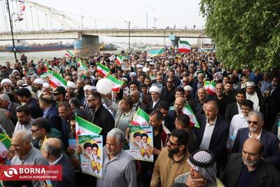  حماسه حضور خوزستانی ها در چهل‌وهفتمین بهار انقلاب؛ از اهواز تا کرانه‌های اروند، یکصدا در دفاع از میهن