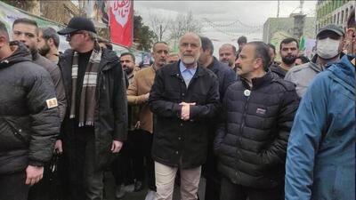  حضور رئیس مجلس در راهپیمایی یوم‌الله ۲۲ بهمن