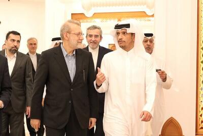  مرور نتایج مذاکرات مسقط در دیدار دبیر شورای عالی امنیت ملی با وزیر خارجه‌ قطر