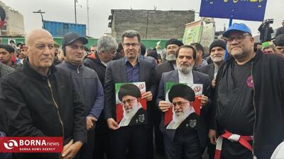  حضور پرشور جامعه‌ ورزش و جوانان در راهپیمایی ۲۲ بهمن مشهد + گزارش تصویری