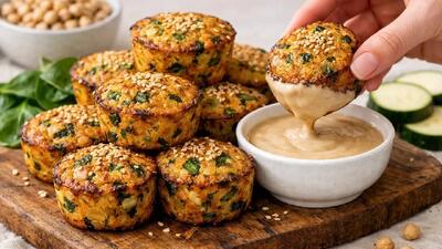  طرز تهیه مافین نخود پروتئینی | جایگزین لذیذ گوشت که حتی بدغذاها هم عاشقش میشن!