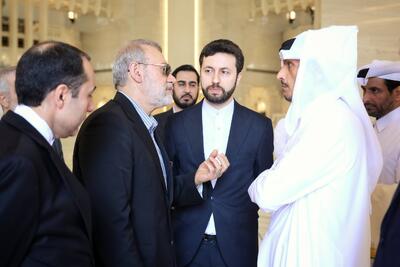  مذاکرات هسته‌ای؛ محور دیدار لاریجانی با وزیر خارجه قطر