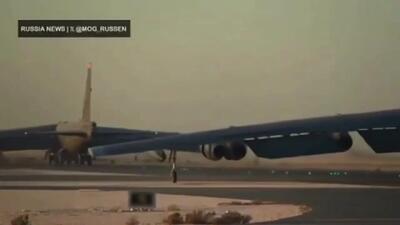  ورود بمب‌افکن های B-52  آمریکا به خاورمیانه + فیلم