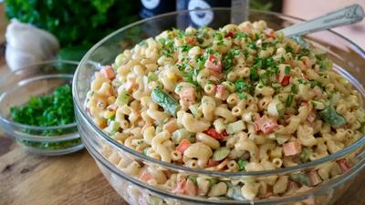 طرز تهیه سالاد ماکارونی؛ سالاد ماکارونی ساده تا مجلسی