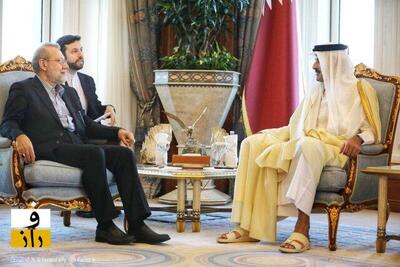  لاریجانی با امیر قطر دیدار کرد