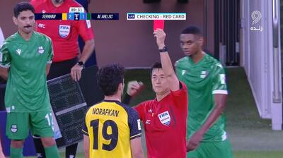  کارت قرمز مستقیم برای نورافکن مقابل الاهلی قطر