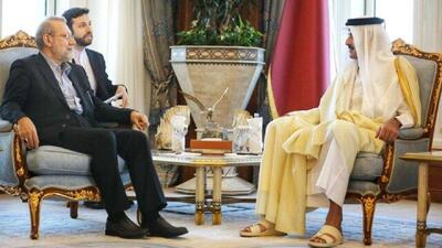  دیدار لاریجانی با امیر قطر