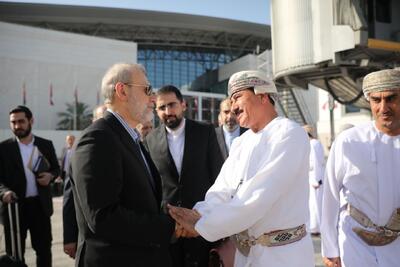  لاریجانی مسقط را به مقصد دوحه ترک کرد + عکس