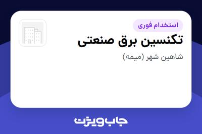  استخدام تکنسین برق صنعتی - آقا در سازمانی فعال در حوزه تولیدی / صنعتی