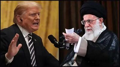  شعار جالب در راهپیمایی تهران: «خامنه‌ای و عصایش در برابر ترامپ و ناوهایش»/ عکس