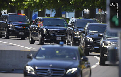  ببینید | اسکورت شدید خودروی حامل نتانیاهو در بدو ورود به واشنگتن