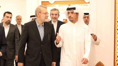  دیدار لاریجانی با وزیر خارجه‌ قطر - مردم سالاری آنلاین