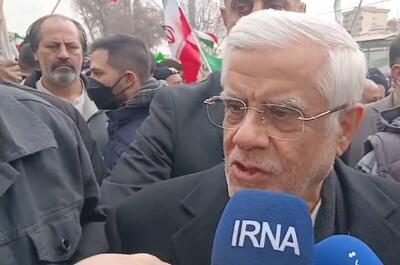  فیلم/ حضور معاون اول رییس جمهور در راهپیمایی ۲۲ بهمن
