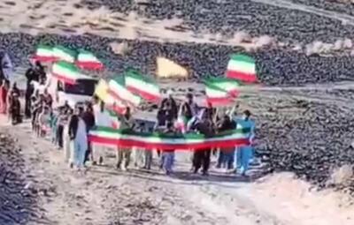  فیلم/ فریاد مرگ بر آمریکا در روستای سرزۀ کرمان