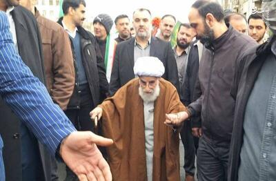  عکس/ حضور آیت‌الله جنتی در راهپیمایی باشکوه ۲۲ بهمن