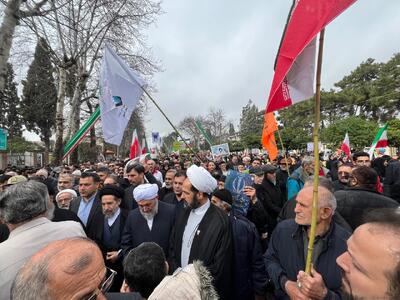  گرگان؛ موج عاشقانی که با «لبیک یا خامنه‌ای» دل به دریا زد