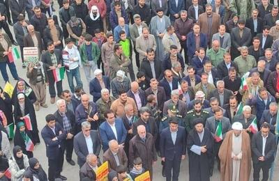  نمایش اقتدار و همبستگی در راهپیمایی ۲۲ بهمن ملکشاهی 