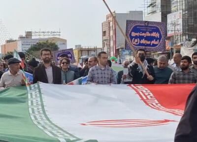  راهپیمایی یوم الله ۲۲ بهمن در گناوه