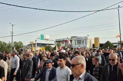  راهپیمایی ۲۲ بهمن در آب‌پخش