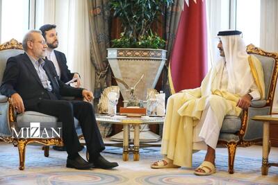  لاریجانی با امیر قطر دیدار کرد