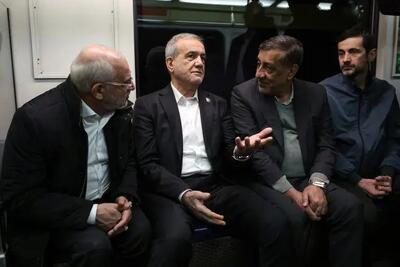  حضور پزشکیان در مترو/ رئیس‌جمهور: توسعه حمل‌ونقل عمومی، اولویت جدی دولت است