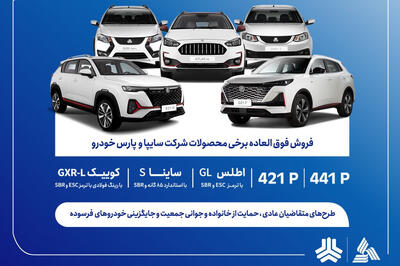  شرایط فروش فوق العاده محصولات چانگان، اطلس، ساینا و کوییک سایپا - بهمن 1404 - پدال