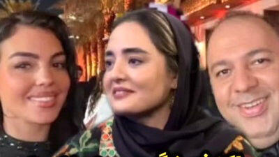  فیلم / واکنش نرگس محمدی به سلفی شوهرش با جورجینا، نامزد رونالدو / گقتم وای چه خوشگله / جورجینا نه ها علی رو میگم خوشگله !