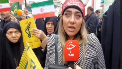  فیلم متفاوت ترین دختر تهرانی در راهپیمایی 22 بهمن و نه بزرگ به رضا پهلوی