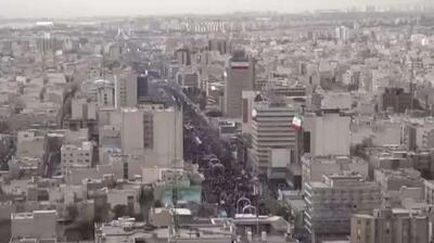  تصاویر هوایی راهپیمایی 22 بهمن به مناسبت سالگرد انقلاب اسلامی در ایران