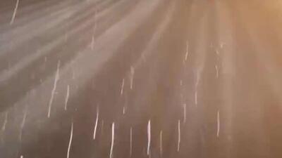  بارش برف در شهر اردبیل ایران