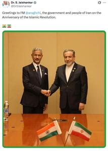  پست ویژه وزیرخارجه هند در سالگرد پیروزی انقلاب