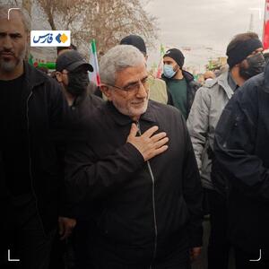  حضور سردار قاآنی در راهپیمایی ۲۲ بهمن