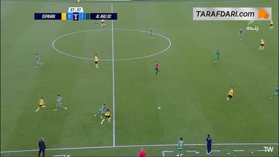  اخراج مستقیم امید نورافکن پس از خطای خشن بر روی بازیکن الاهلی (سپاهان 2-1 الاهلی قطر)