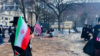  تظاهرات در مقابل کاخ سفید علیه جنگ با ایران