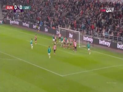  گل اول لیورپول به ساندرلند توسط فن دایک