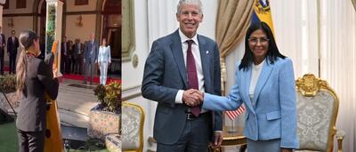  استقبال موسیقیایی  خانم رئیس جمهور موقت  از وزیر انرژی آمریکا: تحریم های ونزوئلا عملاً لغو شد