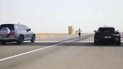 درگ دیدنی شاسی بلند مطرح چینی با فراری پوروسانگوئه و نتیجه جالب آن (فیلم)