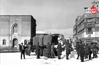  برف نفس تهران را گرفت، ارتش به خیابان آمد! +عکس